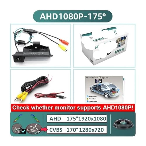 Rear View Camera Fisheye - Night vision Wired 1080P