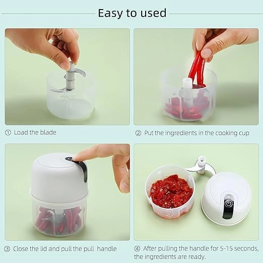 Mini Electric Garlic Chopper - 250ml 37W