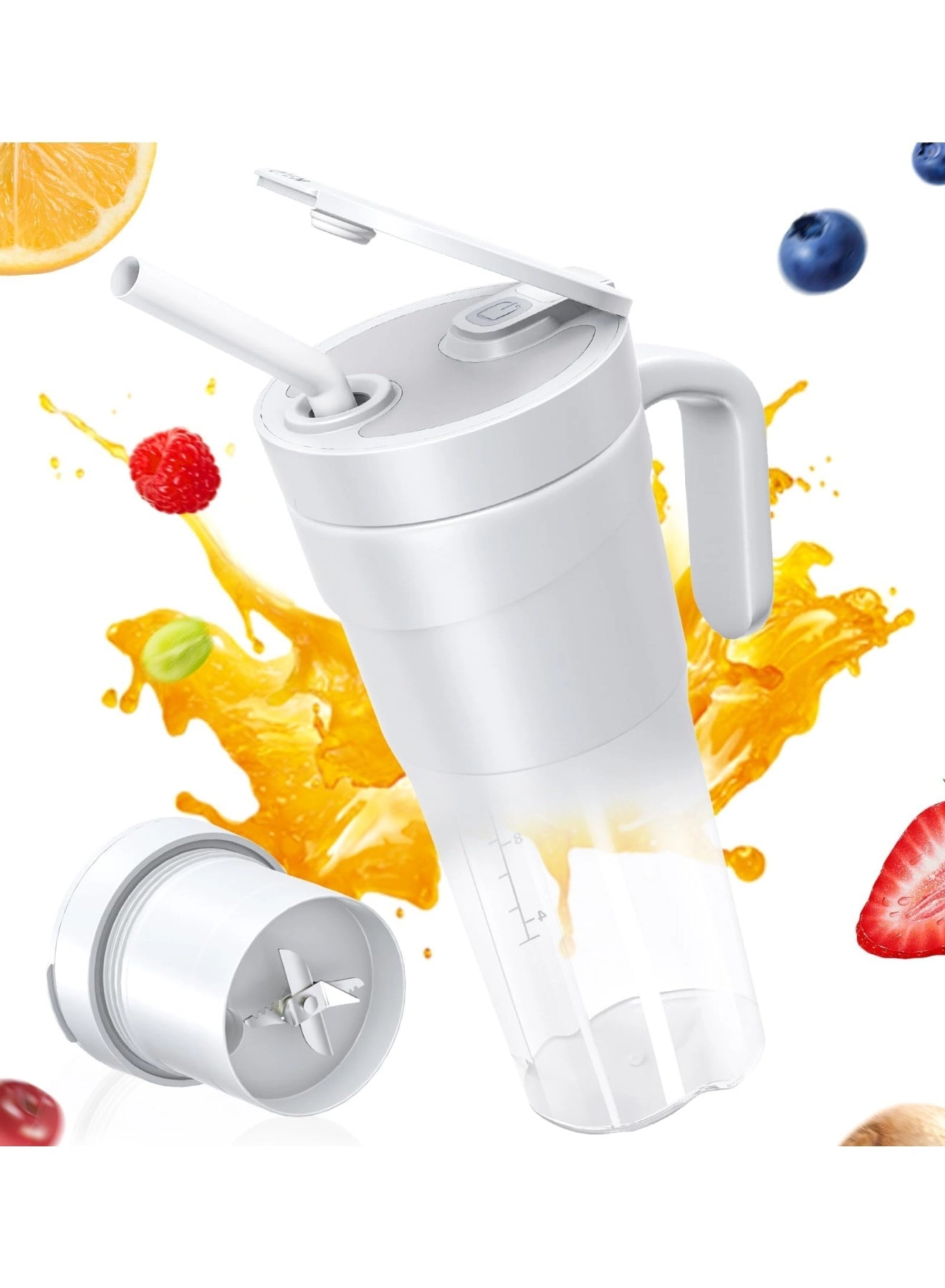 Portable Blender Smoothie Maker - Rechargeable Leakproof Lid Sip Spout
