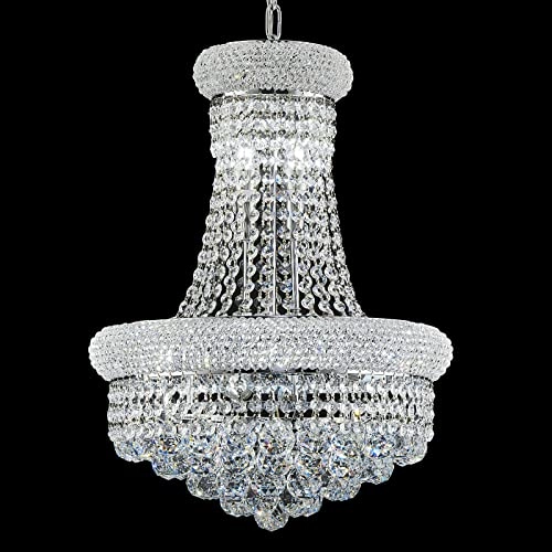 10 - Light Unique Empire Crystal Chandelier - Dimmable