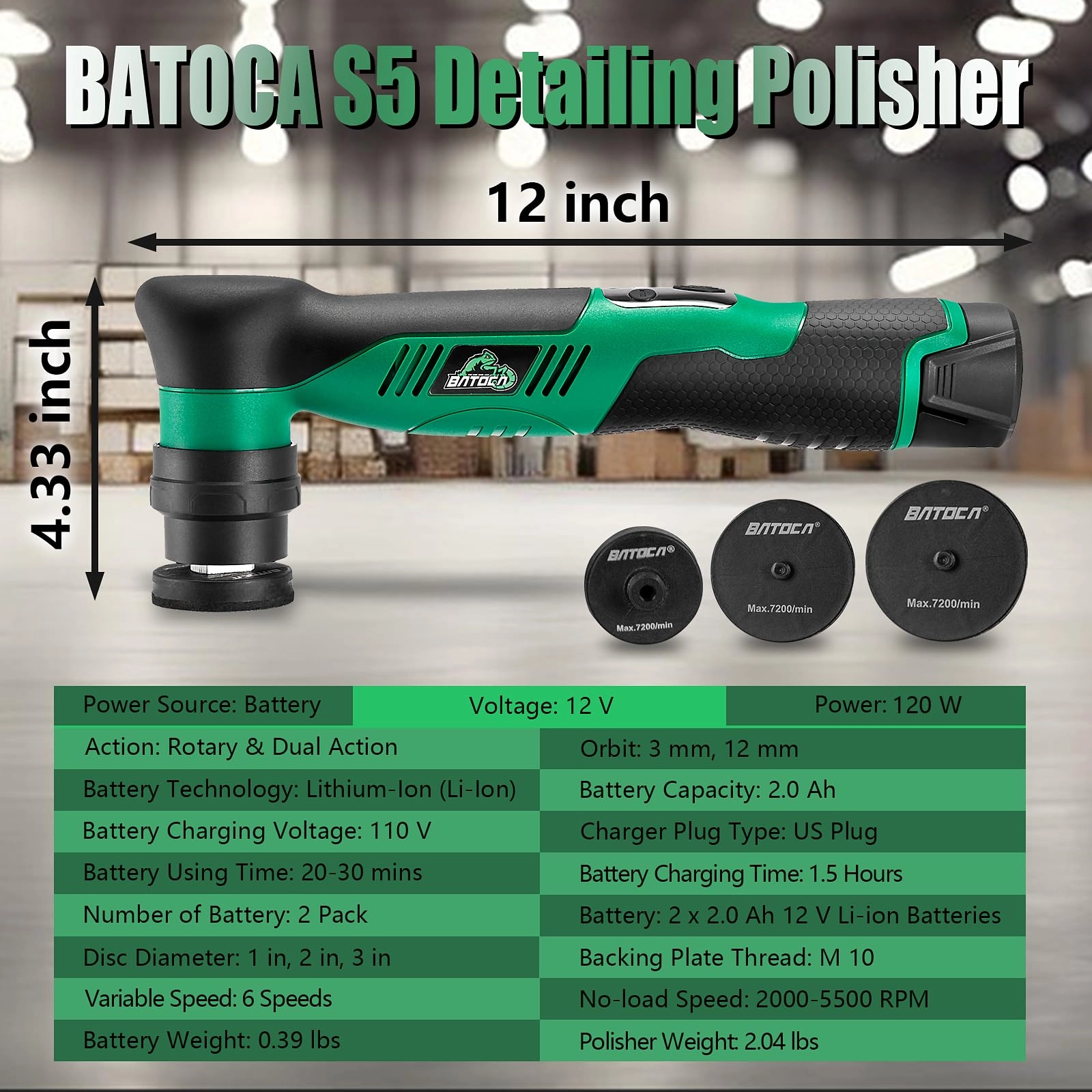 S5 - 120 watts 1inch 3inch