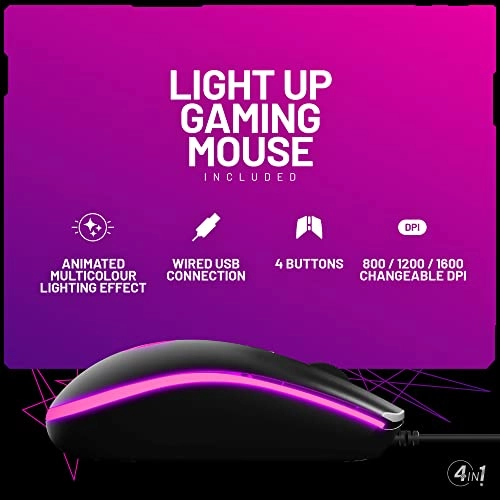 Gaming Keyboard - Wired + Gaming Mouse + Gaming Headset + Mouse Mat