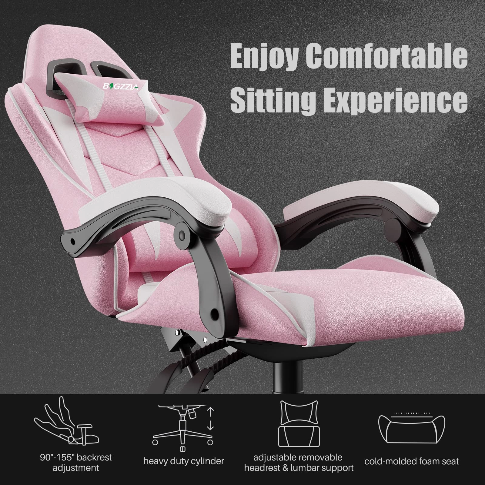 Gaming Chair - Ergonomic Height Adjustable Without Footrest