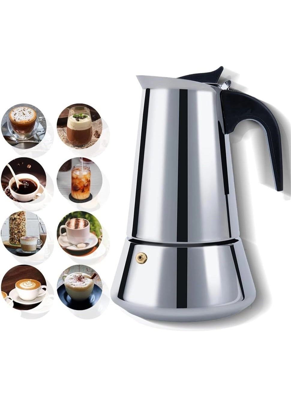 Moka Pot - 6Cup 300ml Stainless Steel Induction