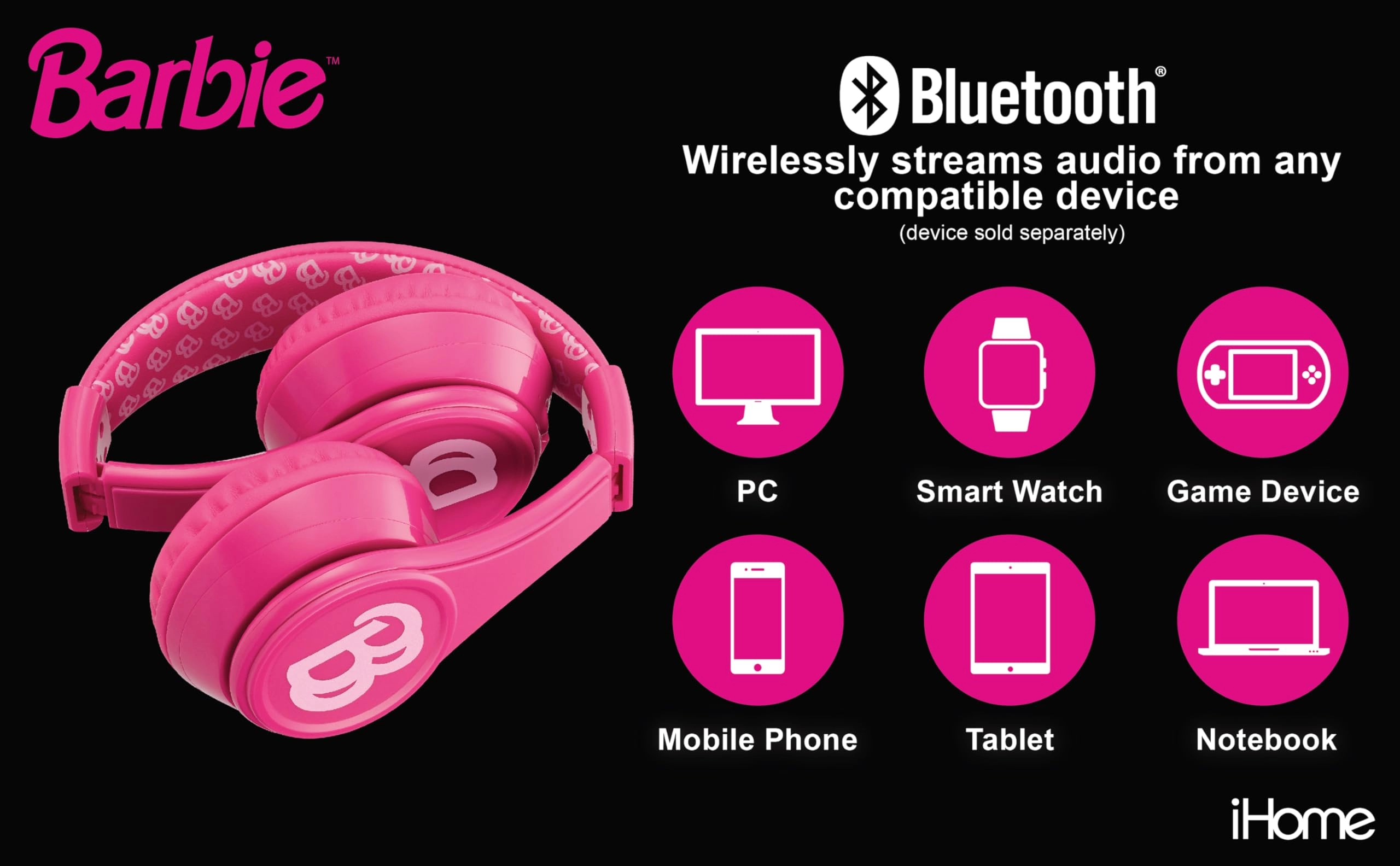 Barbie Bluetooth Wireless Headphone