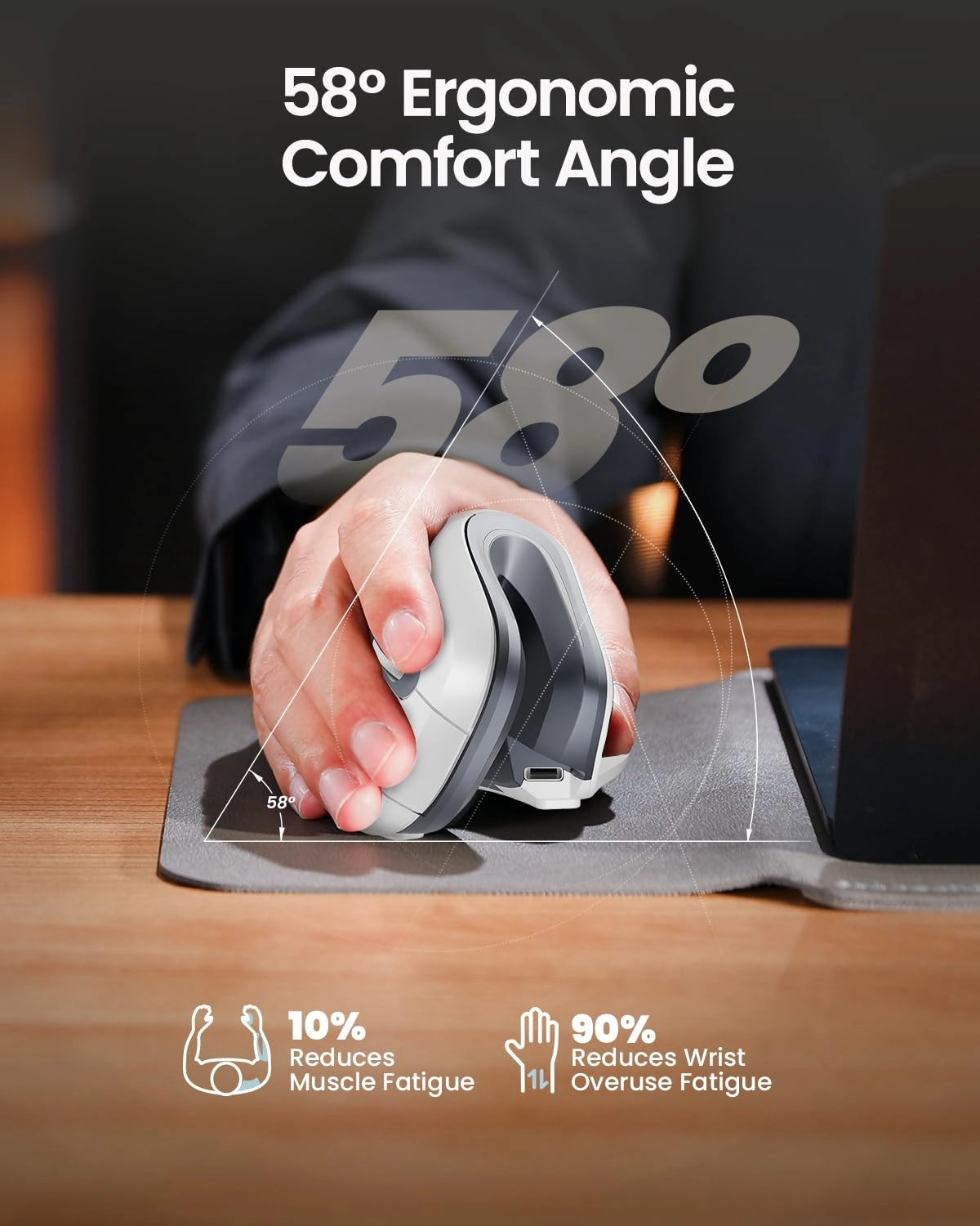 EM11 NL Ergonomic Vertical Mouse - Wireless
