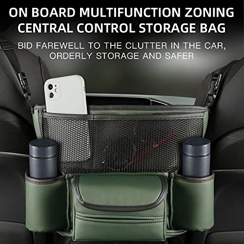Car Storage Bag - Center Console Leather Large Capacity