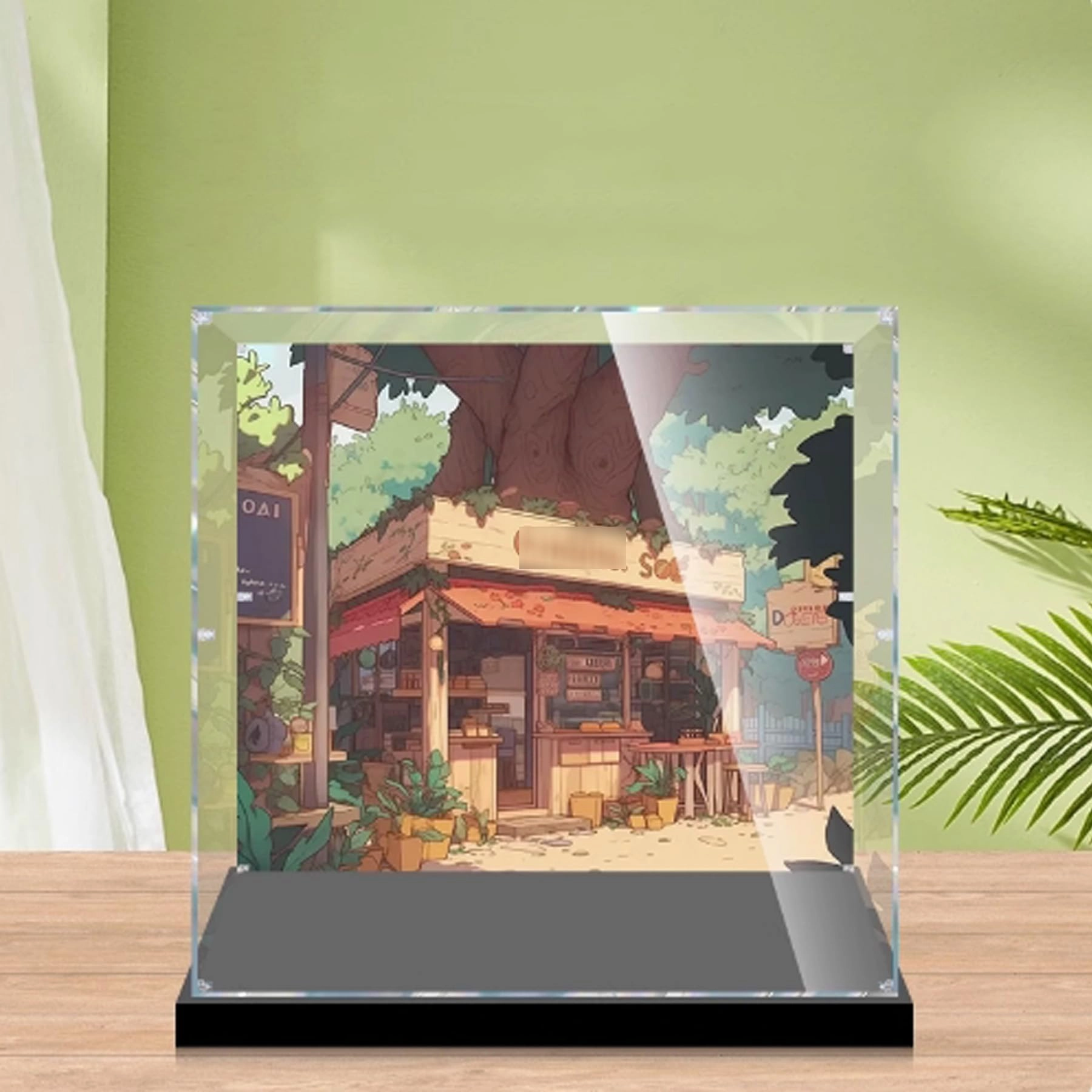 FEIRUBO Acrylic Display Box (10260) - 30 x 30 x 40 cm Black Base+back Spray