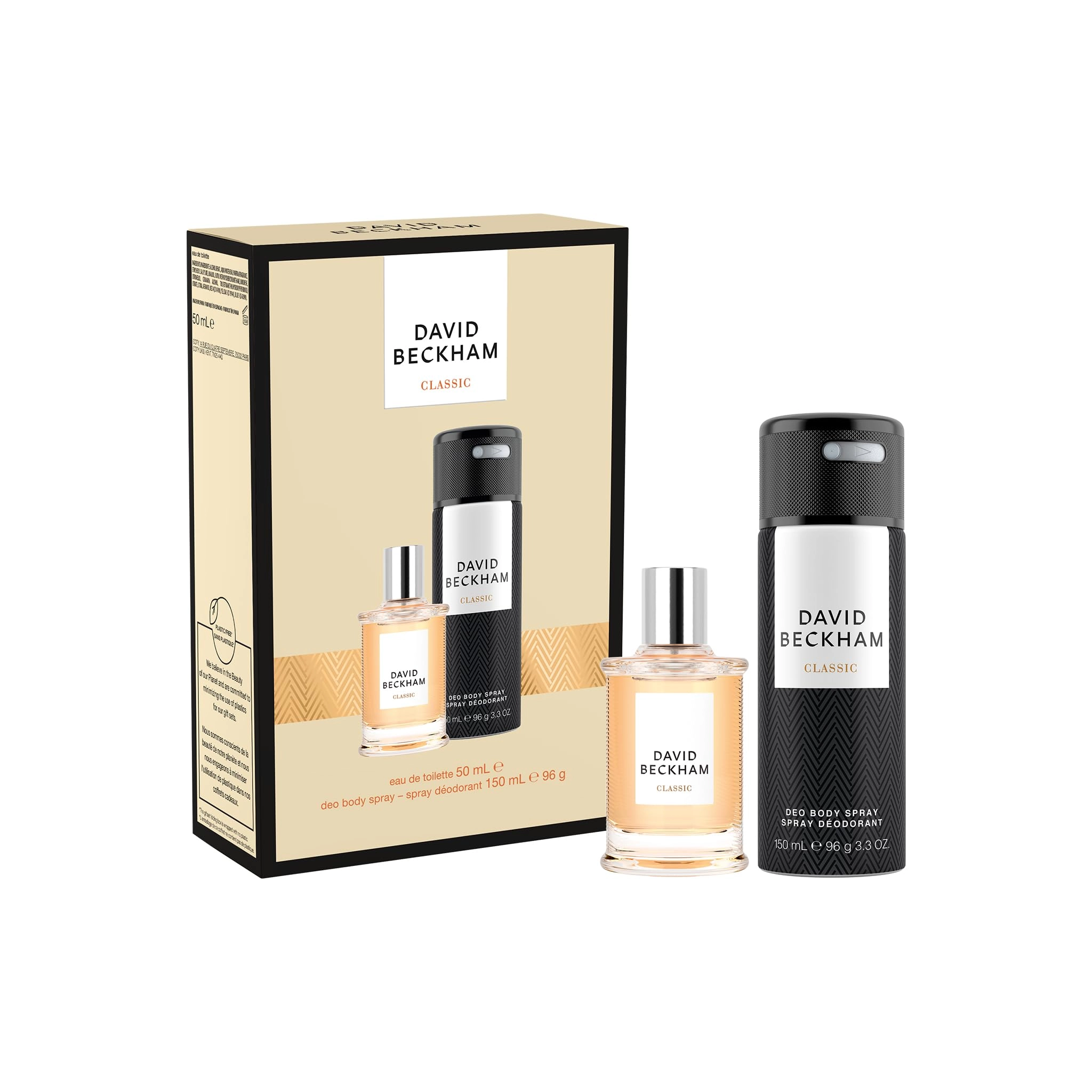 COTY Eau de Toilette + Deodorant Body Spray - Amber Wood Pack of 2