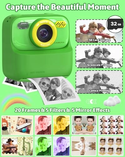 Kids Camera - Instant Print Thermal 48MP
