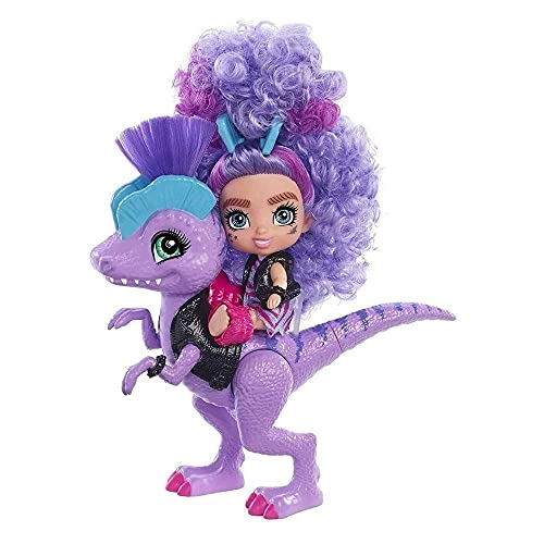 Rebel Tot Doll - 3.5 Inch Curly Purple Hair Dinosaur
