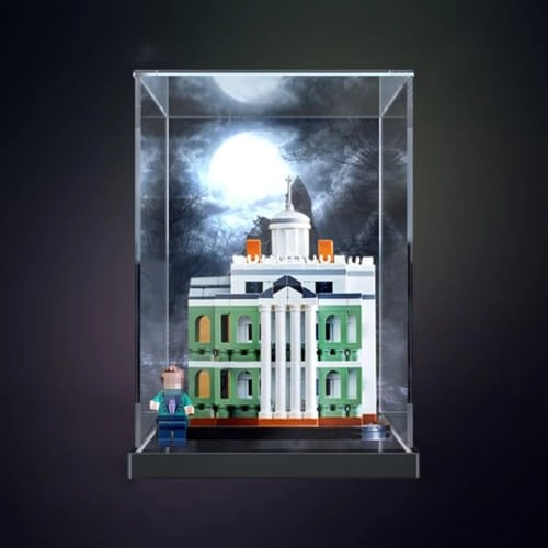 Figures Display Box for LEGO 40521 The Hauntted Mansion - acrylic Background B