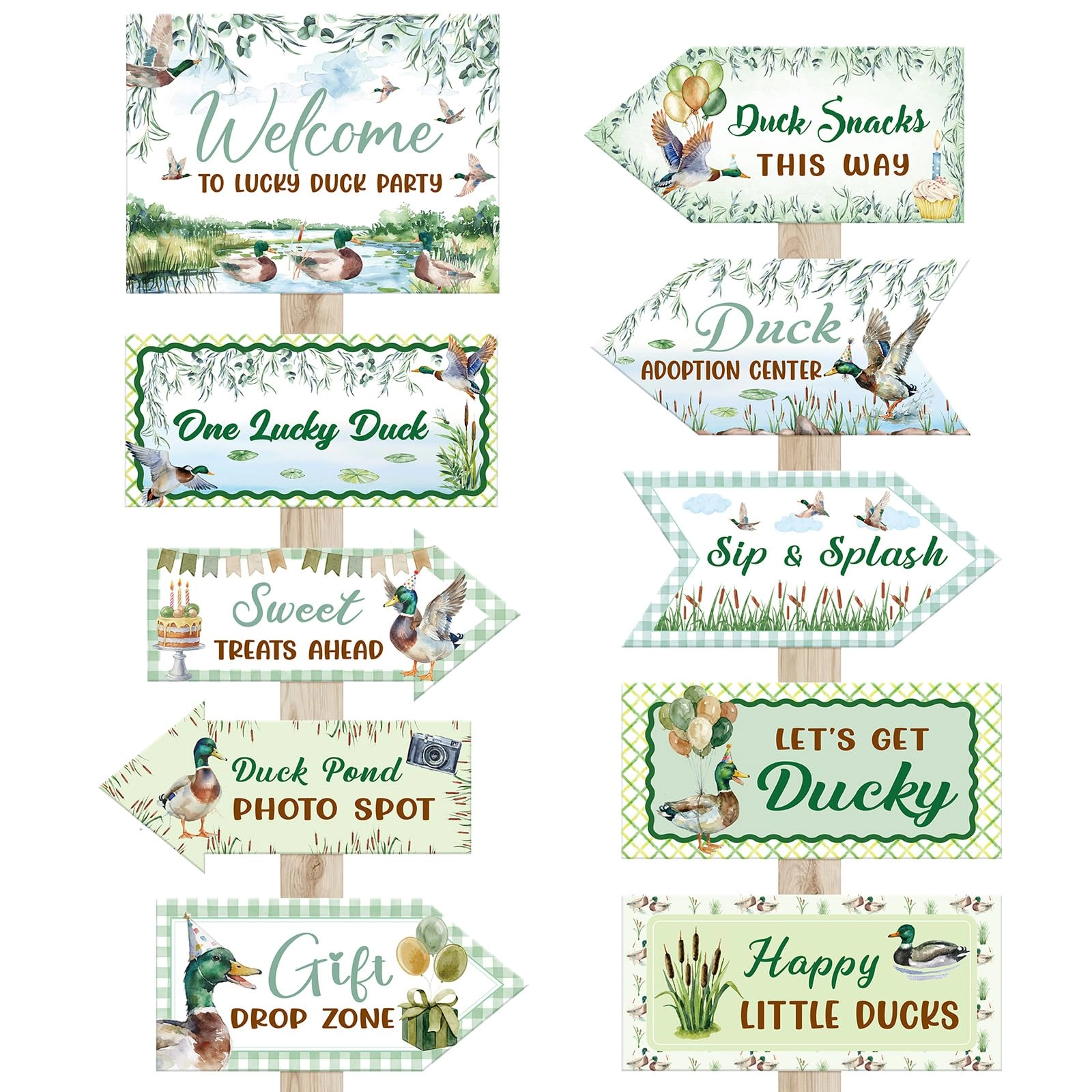 Skylety Party Direction Signs - 20 Pieces Birthday
