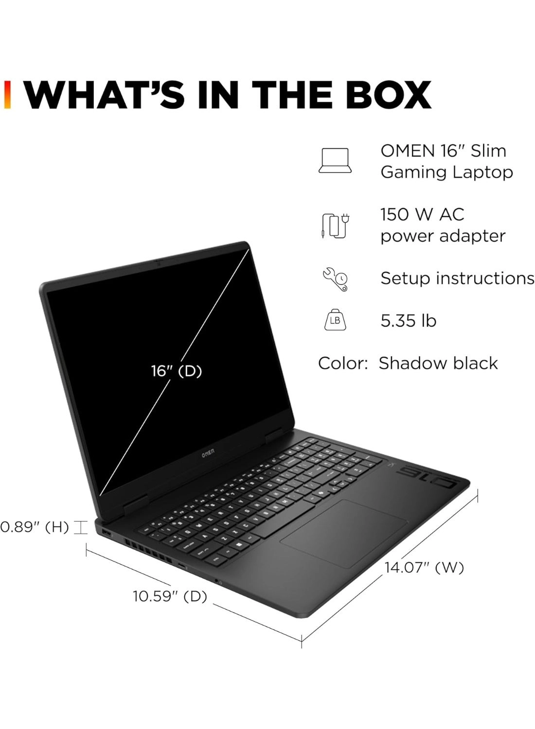 Omen 16 Slim 16-an003wm - 16'' Core Ultra 7 255H 32GB DDR5 2TB SSD