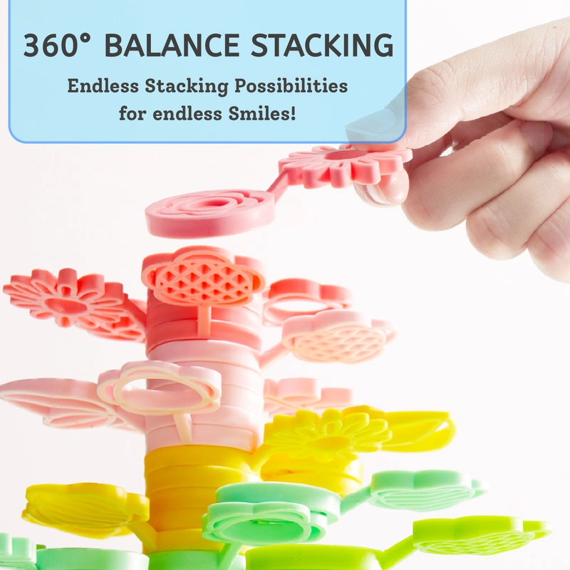 Floral Balancing Blocks - 82pcs