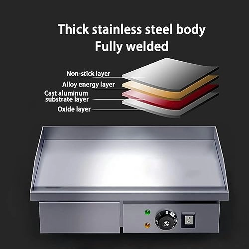 Electric Countertop Griddle - 636*365*9mm/25*14.37*0.35 cm
