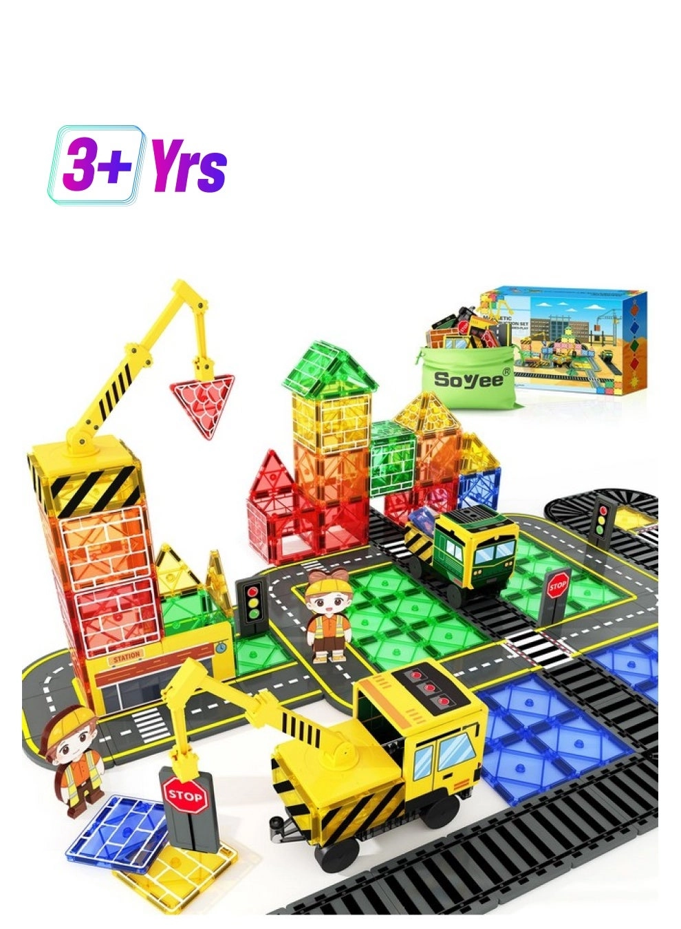 Soyee Magnetic Tiles Magnetic Construction Set