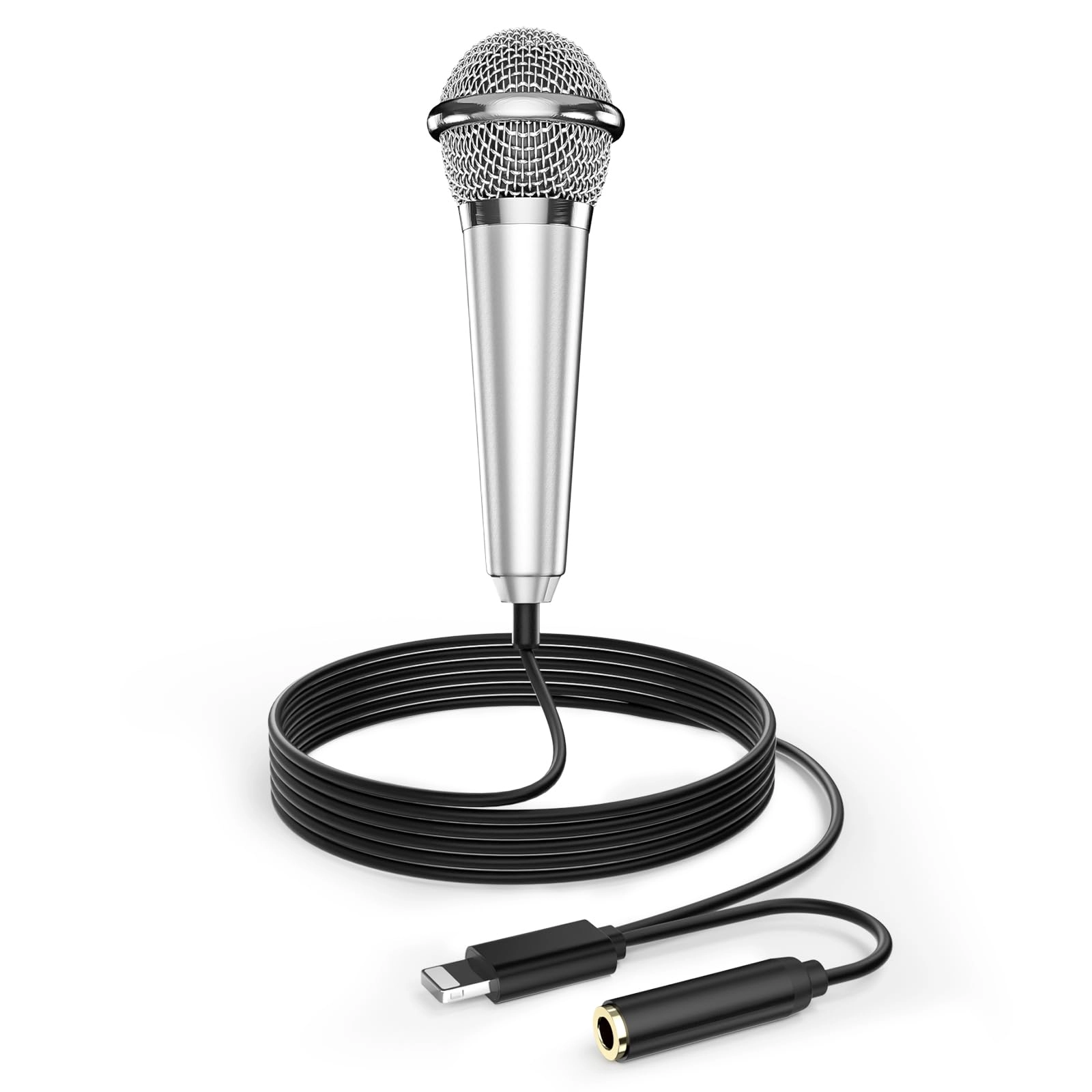 AG01 Lightning+3.5mm-Mini-Jack Microphone