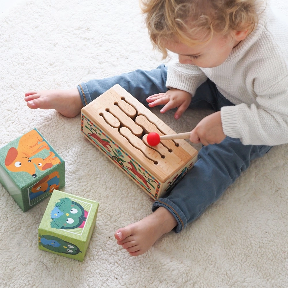 Animambo Wooden Drum - Suitable for 2 years & above