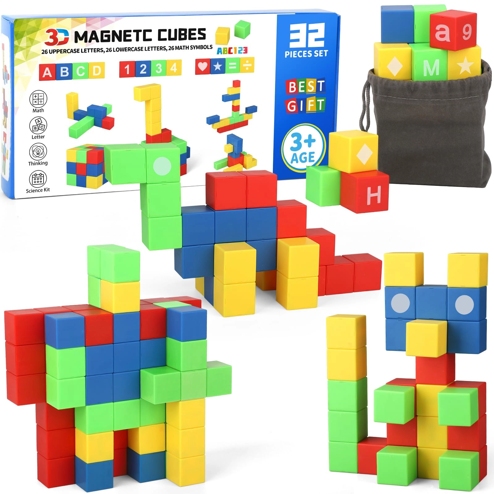 Dilabnda Magnetic Blocks - 3 years and up 18 pieces