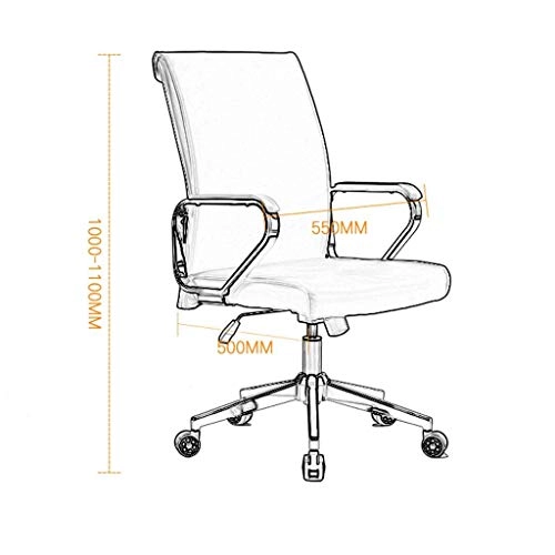Desk Chair - PU Leather Brown High Back