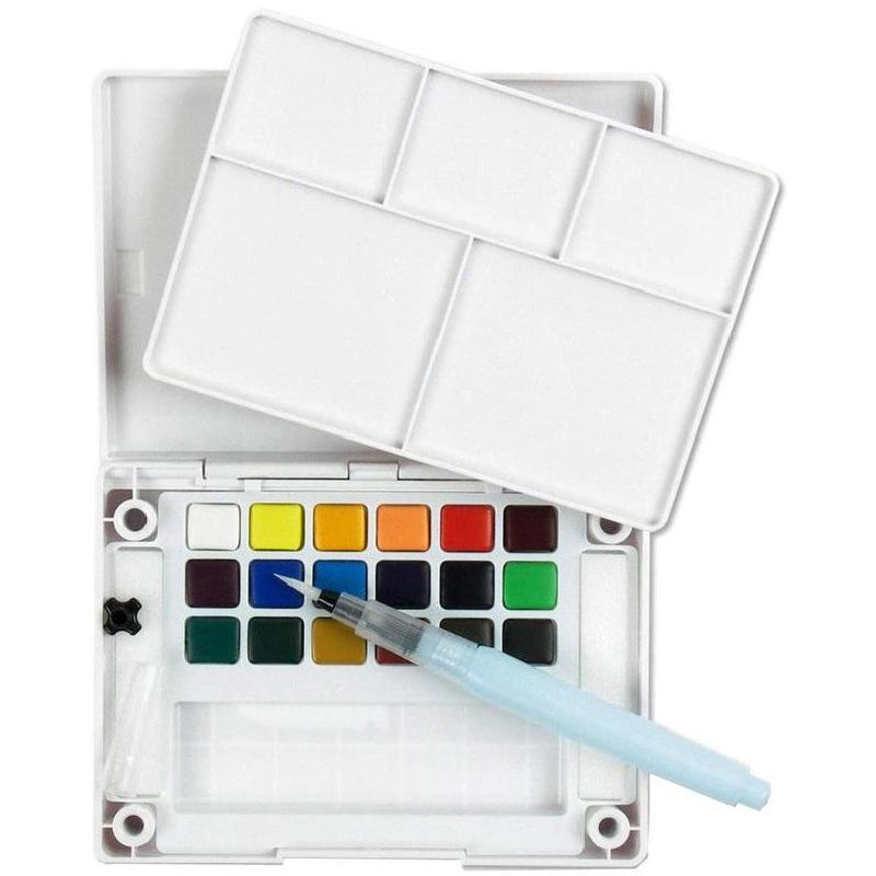 Pocket Field Sketch Box - 24 Colors + Brush;Palette