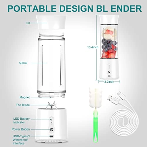 A7 - Rechargeable BPA-free PCTG portable blender