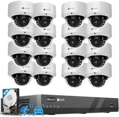 16 Channel PoE Security Camera System - 16 cameras 5MP
