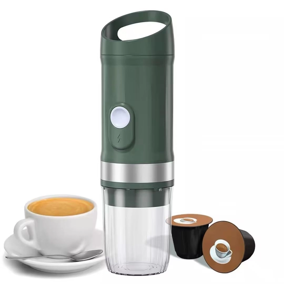 Portable Espresso Maker - 60-80ml ground coffee or capsules