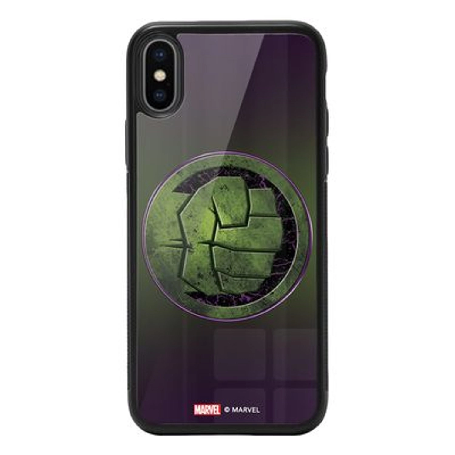 Wackylicious Hulk Fist Back Case TPU Bumper Case + Tempered Glass Back for iPhone Xs Max