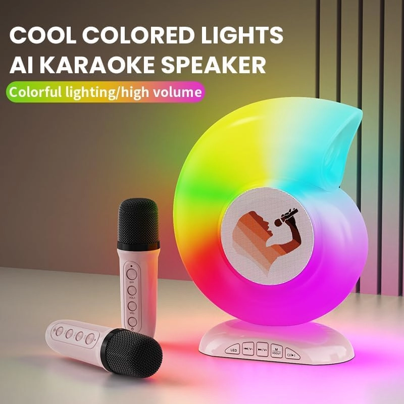 Portable Karaoke Machine - 2 Wireless Microphones