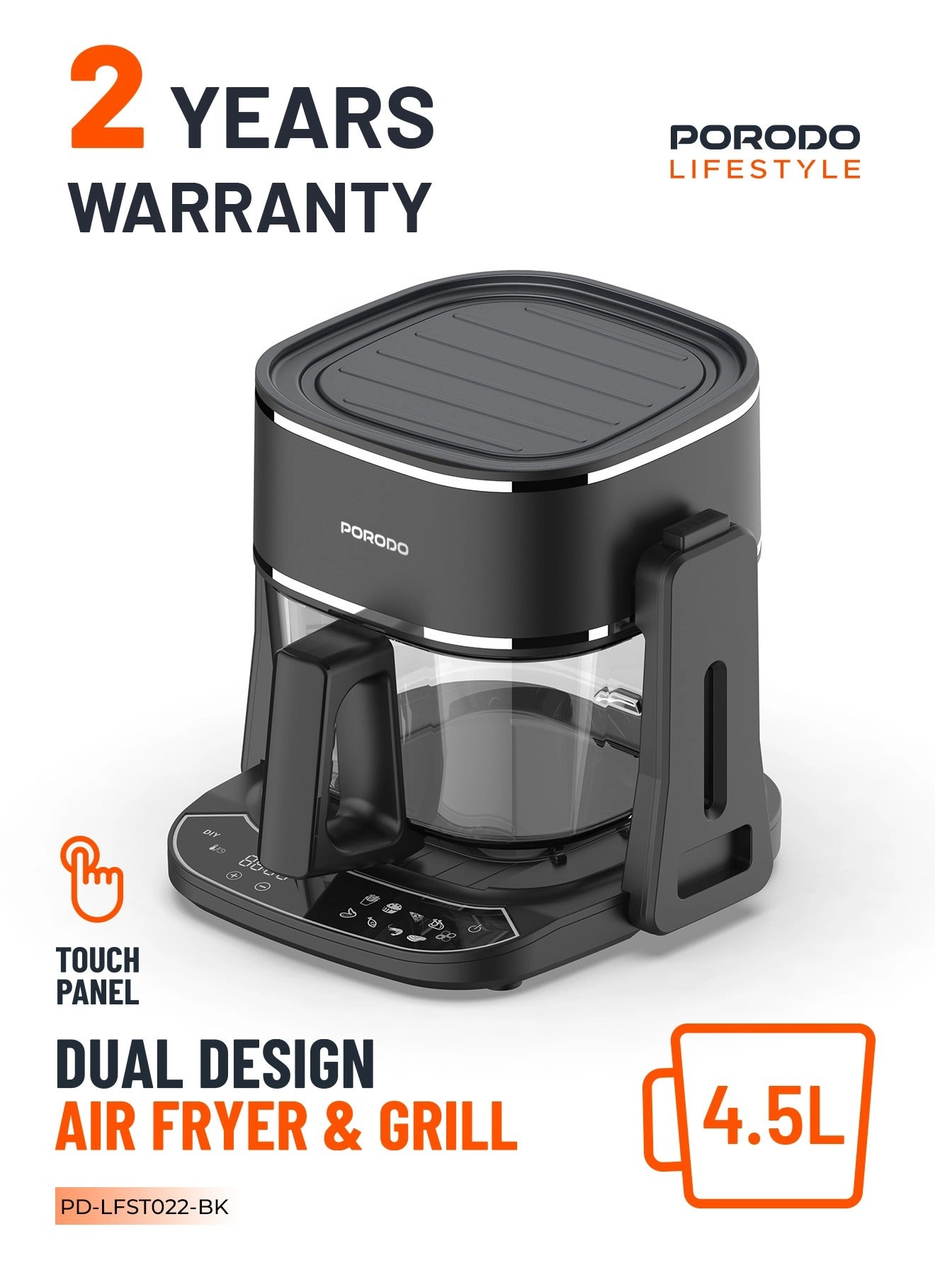 Air Fryer & Electric Grill PD-LFST022-BK