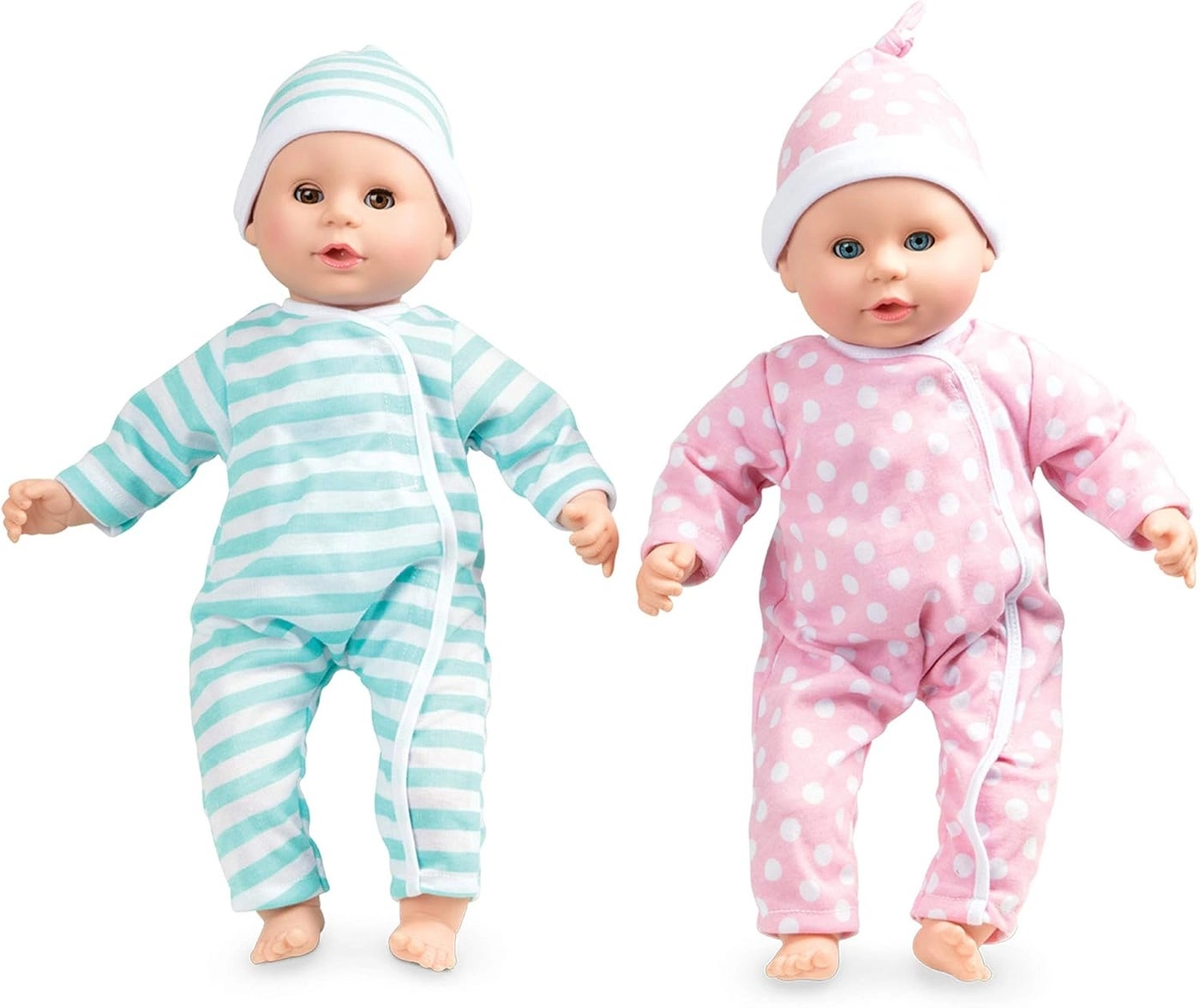 Luke & Lucy Twin Baby Dolls - 15-inch Boy and Girl Ages 18 months+