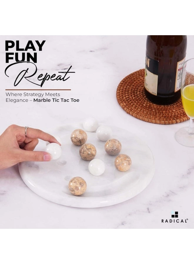 tic_tac_toe - Marble Handmade Red and Coral