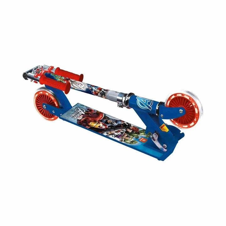 Marvel Avengers Assemble 18009 2-Wheel Kick Scooter – 120mm Foldable Suspension