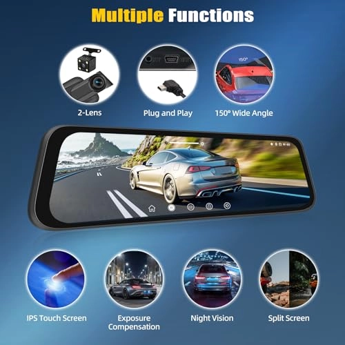 Mirror Dash Cam - 1920*1080P 30FPS