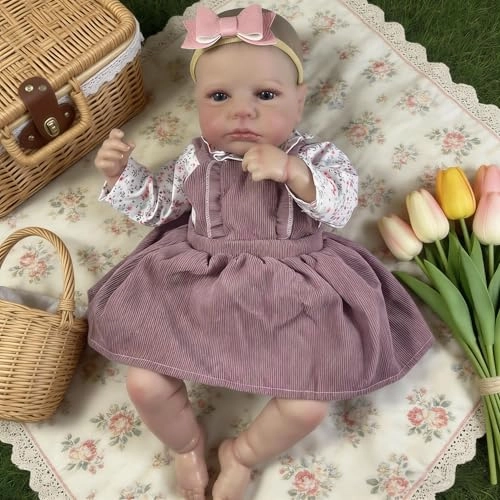 Loulou Reborn Baby Doll - 20 inch Silicone Vinyl Girl Ages 3+