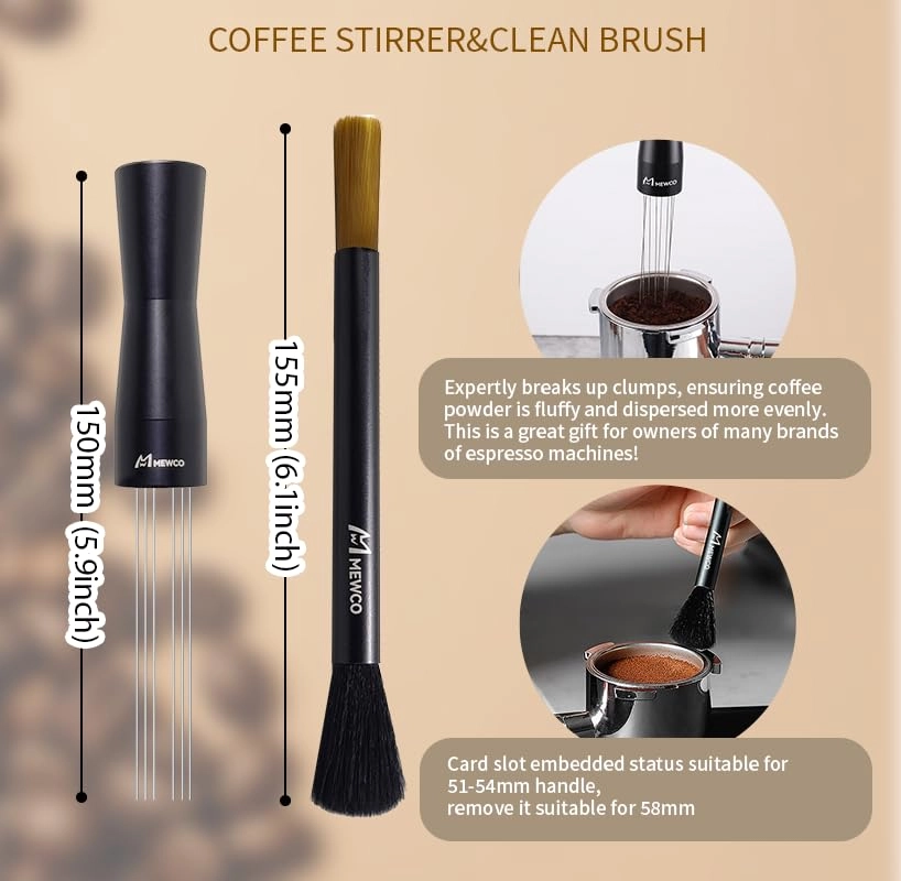Tamper Station + Coffee Distributor + Tamper + WDT Stirrer + Tamping Brush + Dosing Funnel + Puck Screen