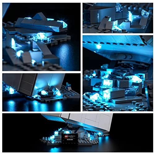 LED Light Kit - Plastic Electronic Components 10300 for LEGO Creator Expert Back to the Future Time Machine 10300