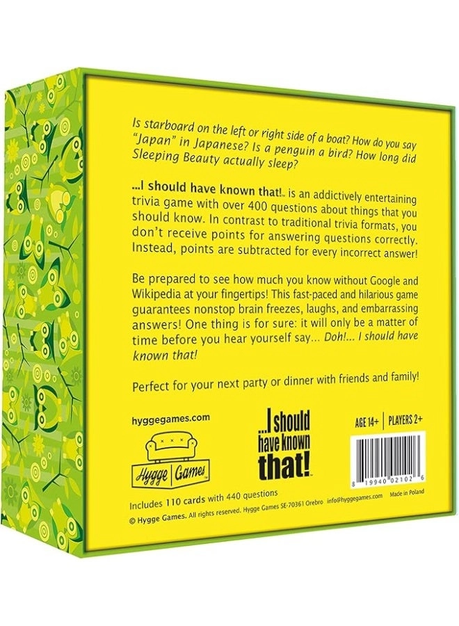 I Should Have Known That!