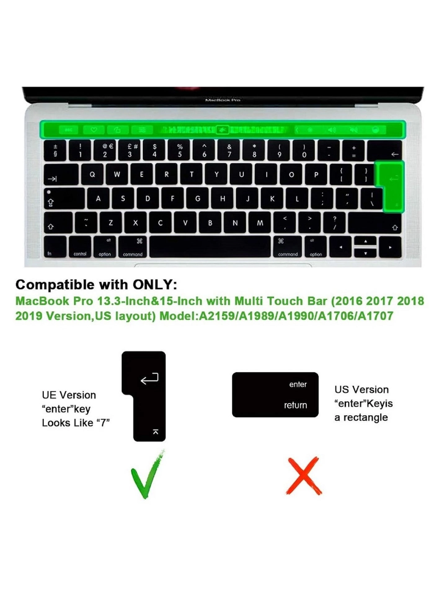 Keyboard Cover - UK Layout Arabic/English