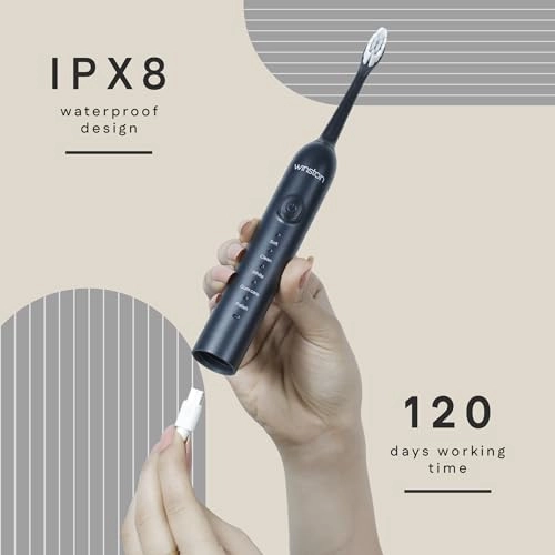 Sonic Electric Toothbrush - Rechargeable IPX8 Waterproof 5 Cleaning Modes