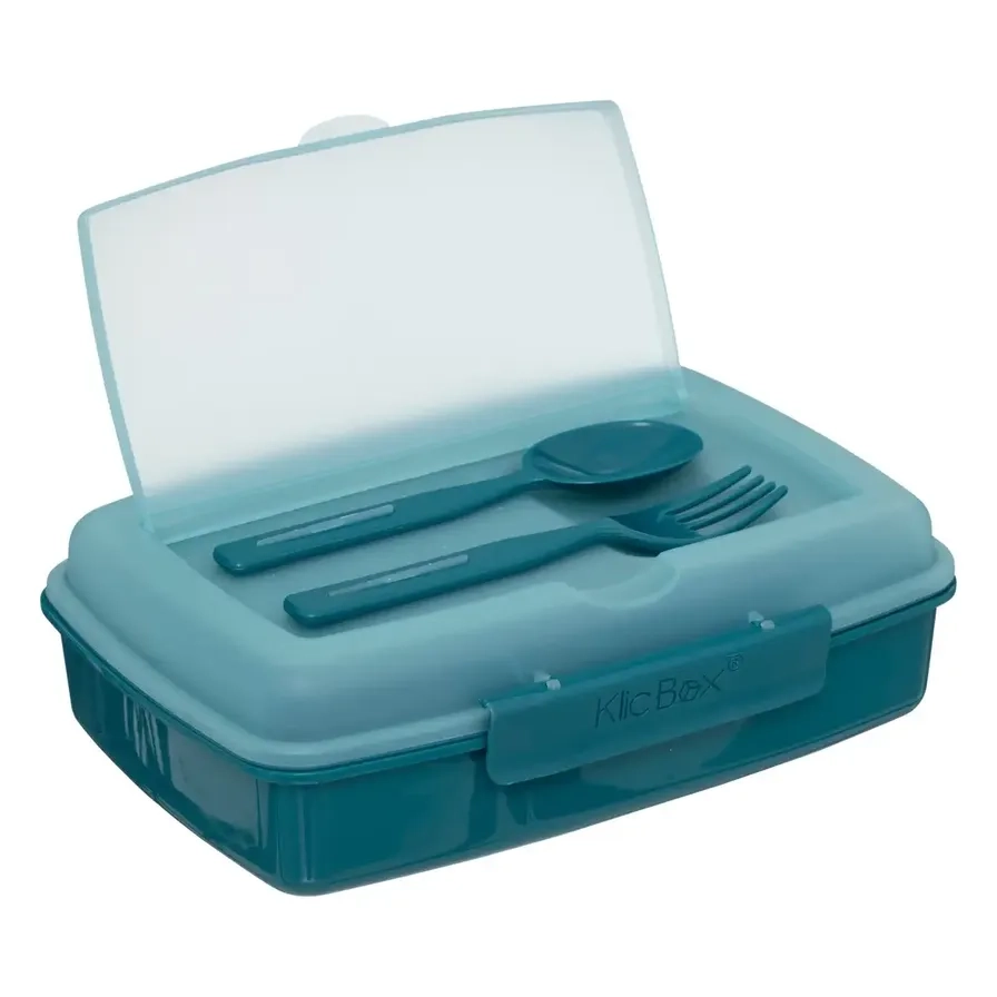 Lunch Box with Cutlery - Assorted Colors 1.2 L