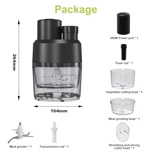 3 IN 1 Electric Food Chopper - 3.5 Cups