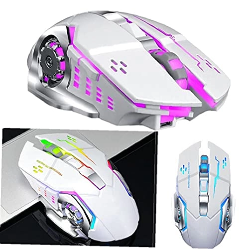Q13 Rechargeable Silent LED Backlit Optical Gaming Mouse - USB