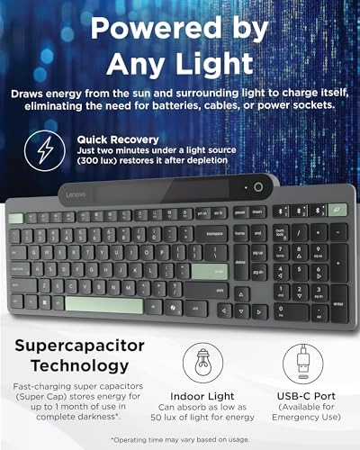 800 Self-Charging Bluetooth Keyboard - Wireless