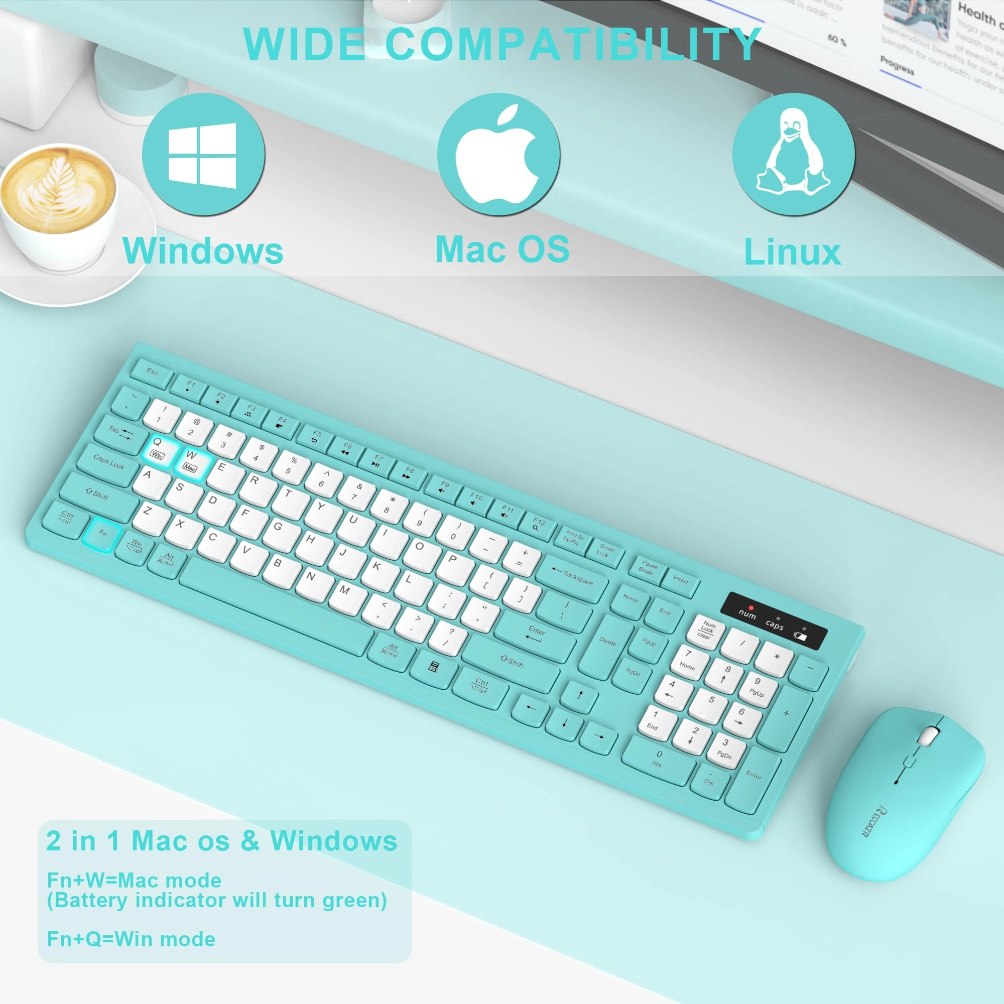 Ergonomic Wireless Keyboard - Wired