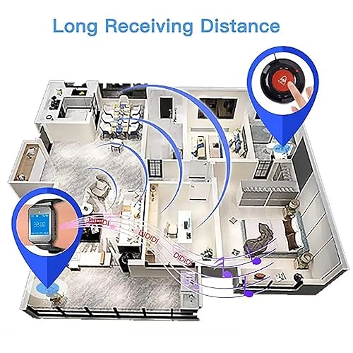 Wireless Caregiver Pager - LCD Dot Matrix Screen 150M Range