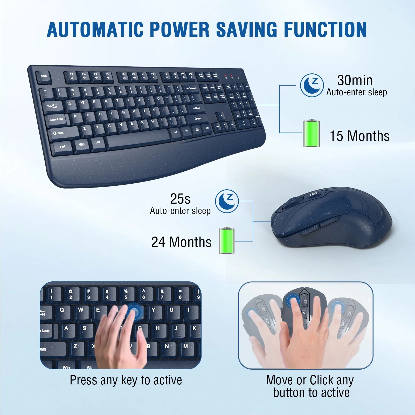 Keyboard and Mouse Combo - QWERTY Wireless