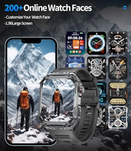 Military Smart Watch Stainless Steel